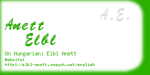 anett elbl business card